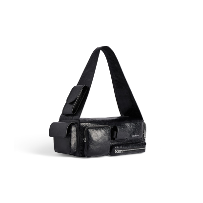 MEN'S SUPERBUSY SMALL SLING BAG IN BLACK